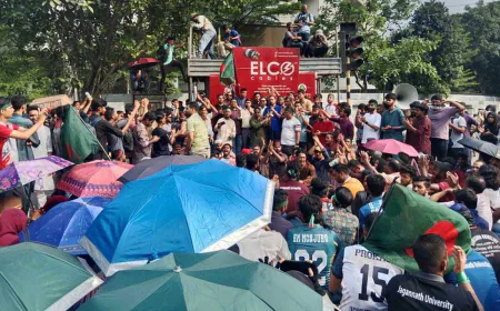 জগন্নাথ বিশ্ববিদ্যালয়ে শিক্ষার্থীদের গণঅনশন শুরু