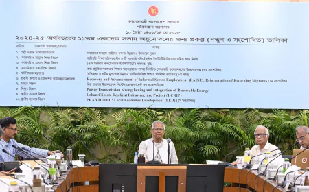 প্রধান উপদেষ্টার সভাপতিত্বে একনেক সভা অনুষ্ঠিত