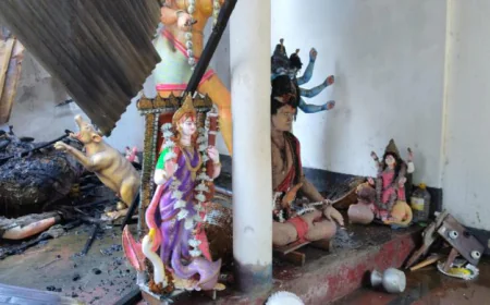 মানিকগঞ্জে কালীমন্দিরে দুর্বৃত্তের আগুন