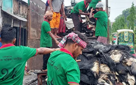 নাটোরে চামড়ার আড়তগুলোতে কেনা-বেচা জমে উঠেছে