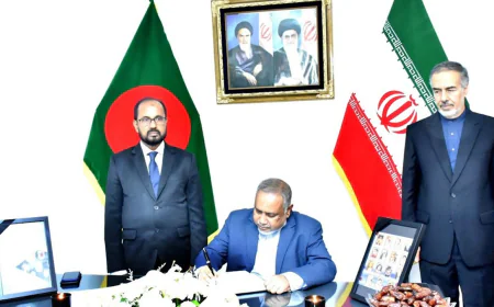 ইরান দূতাবাসে শোক বইয়ে জামায়াতের স্বাক্ষর, ইসরায়েলের আগ্রাসনের নিন্দা