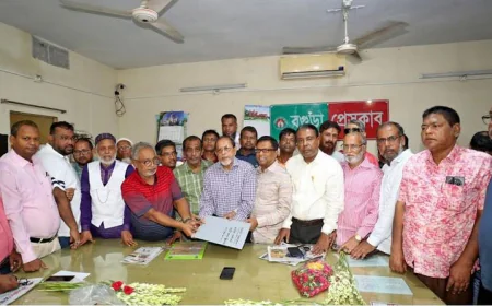 বগুড়া প্রেসক্লাব নয়া কমিটির কাছে দায়িত্ব হস্তান্তর