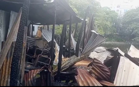 মুন্সীগঞ্জের শ্রীনগরে অগ্নিকাণ্ডে ১৯টি দোকান ভস্মীভূত