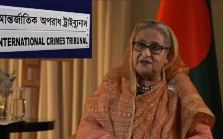 শেখ হাসিনার মামলায় অভিযোগ গঠন বিষয়ে ট্রাইব্যুনালের আদেশ ১০ জুলাই