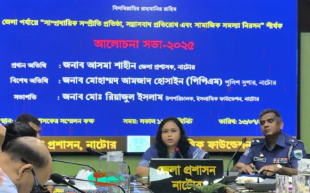 নাটোরে সাম্প্রদায়িক সম্প্রীতি প্রতিষ্ঠায় সভা