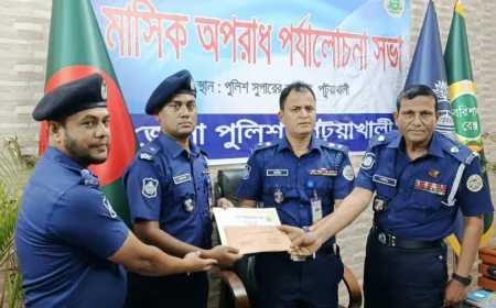 পটুয়াখালী জেলার শ্রেষ্ঠ এএসআই নির্বাচিত হলেন কলাপাড়া থানার রাসেল খান