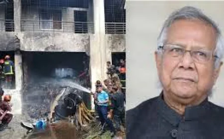 বিমান বিধ্বস্তে হতাহতের ঘটনায় প্রধান উপদেষ্টার শোক