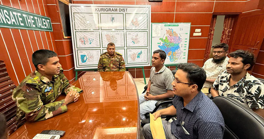 কুড়িগ্রামে সেনাবাহিনীর সঙ্গে পূজা উদযাপন কমিটির মতবিনিময়