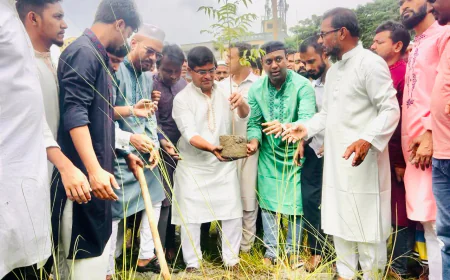 ঢাকা-১৪ আসনে মোস্তফা জগলুল পাশা পাপেলের নির্বাচনী প্রচারণা ও বৃক্ষরোপণ উদ্বোধন 