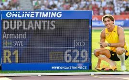 ডুপ্লান্টিসের দাপট: পোল ভল্টে নতুন বিশ্ব রেকর্ড