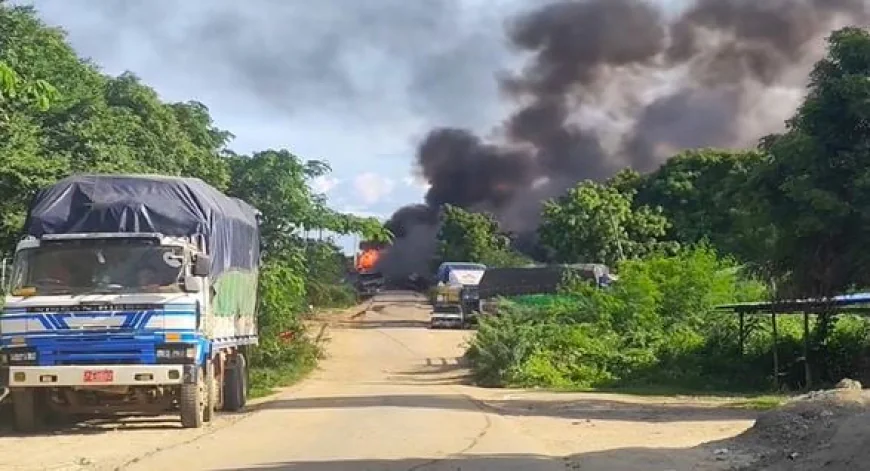 বেসামরিক গাড়িবহরে বিমান হামলায় মিয়ানমারে ৮ জন নিহত
