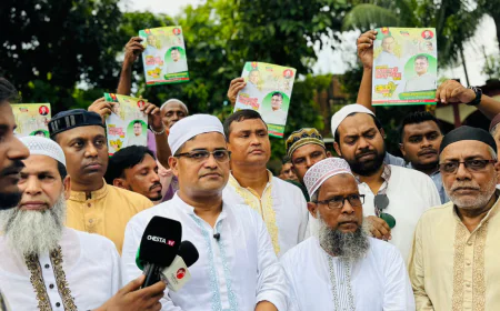 কাউন্দিয়া ইউনিয়নে মোস্তফা জগলুল পাশা পাপেলের গণসংযোগ এবং ৩১ দফা লিফলেট বিতরণ