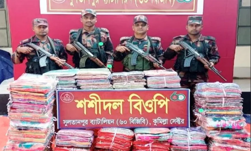 কুমিল্লায় বিজিবির অভিযানে পৌনে তিন কোটি টাকার ভারতীয় পণ্য জব্দ