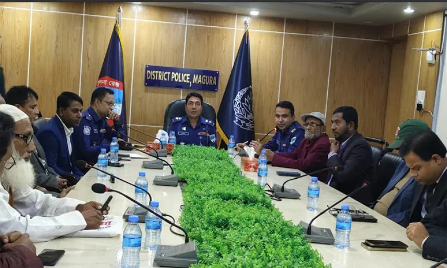 মাগুরায় নবাগত পুলিশ সুপারের সঙ্গে সাংবাদিকদের মতবিনিময়