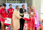 ময়মনসিংহে হাম আক্রান্ত শিশুদের মাঝে মিনি হাইজিন পার্সেল বিতরণ