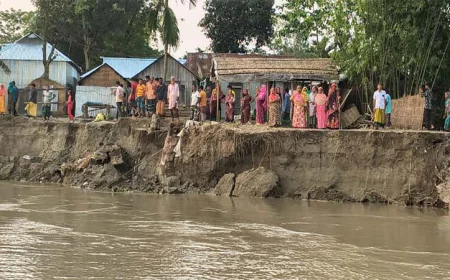 কালজানি নদীর ভাঙনে ভিটেহারা শতাধিক পরিবার, প্রশাসনের আশ্বাস