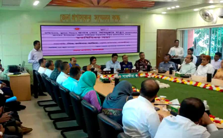 খুলনা বিভাগীয় কমিশনারের সাথে সাতক্ষীরার সরকারি কর্মকর্তাদের মতবিনিময় সভা