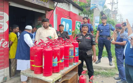 নরসিংদীতে অগ্নিনির্বাপক যন্ত্রের কারখানাকে জরিমানা