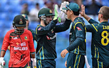 বাংলাদেশের বিপক্ষে প্রথম টি-টোয়েন্টি সিরিজ জয়ের স্বাদ পেল অস্ট্রেলিয়া
