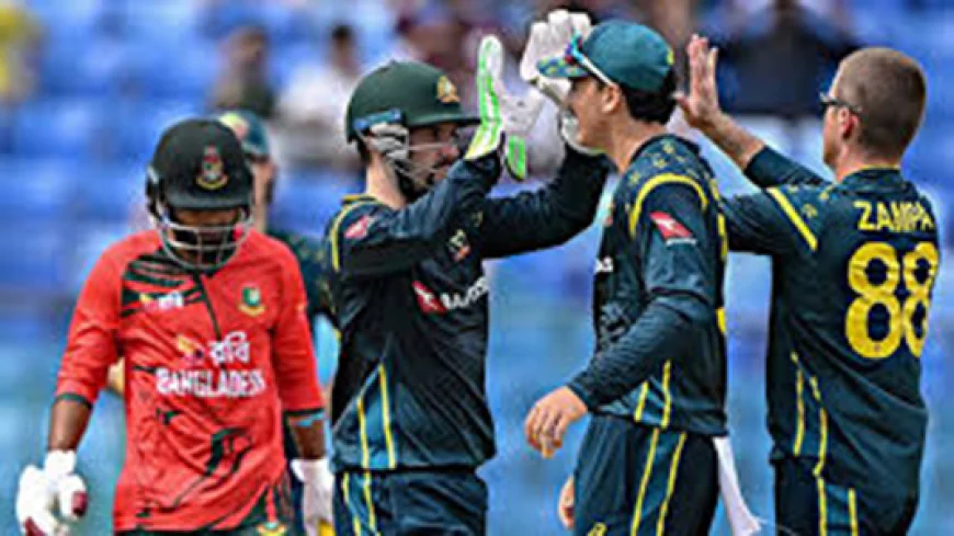 বাংলাদেশের বিপক্ষে প্রথম টি-টোয়েন্টি সিরিজ জয়ের স্বাদ পেল অস্ট্রেলিয়া