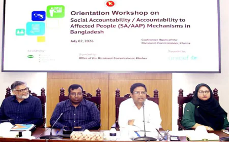 খুলনায় ক্ষতিগ্রস্ত জনগোষ্ঠীর প্রতি জবাবদিহিতা ব্যবস্থাপনা বিষয়ক কর্মশালা