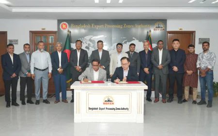 বেপজা অর্থনৈতিক অঞ্চলে ৩০ মিলিয়ন ডলার বিনিয়োগ করবে চীনা প্রতিষ্ঠান হুয়ারান টেক্স