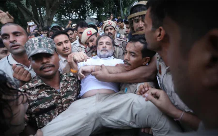 কংগ্রেস নেতা রাহুল ও প্রিয়াঙ্কা গান্ধী আটক