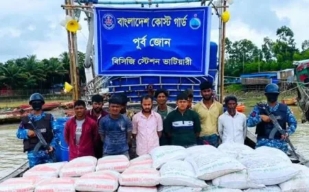 সন্দ্বীপ চ্যানেলে সিমেন্ট-সারসহ আটক ১০ পাচারকারী