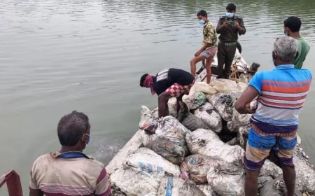 সাতক্ষীরায় জব্দ ঝিনুক সুন্দরবনের নদীতে অবমুক্ত