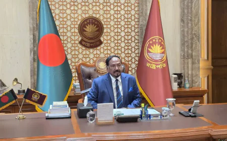 বঙ্গভবনে দায়িত্ব পালন শুরু করলেন ভারপ্রাপ্ত রাষ্ট্রপতি