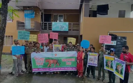 বিশ্ব বাঘ দিবসে সাতক্ষীরায় র‌্যালি ও আলোচনা সভা