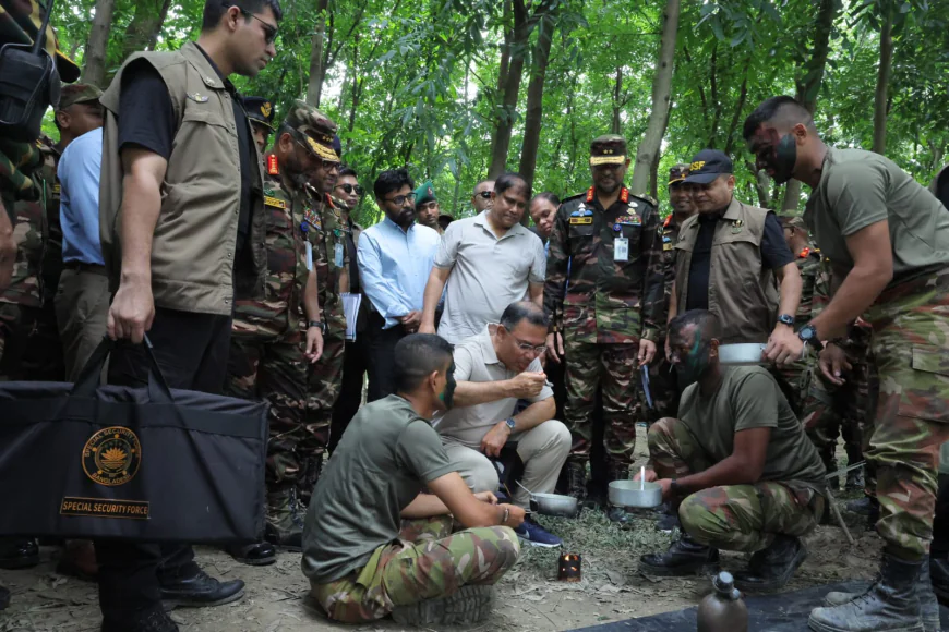 সেনাবাহিনীর গ্রীষ্মকালীন মহড়া আকস্মিক পরিদর্শনে প্রধানমন্ত্রী