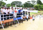 ব্রহ্মপুত্র নদে মাছের পোনা অবমুক্ত করলেন প্রধানমন্ত্রী