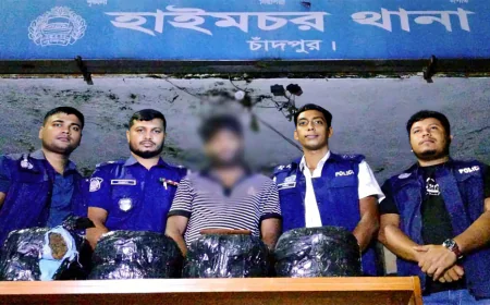 চাঁদপুরের হাইমচরে ২০ কেজি গাঁজাসহ গ্রেফতার ১, জব্দ প্রাইভেটকার