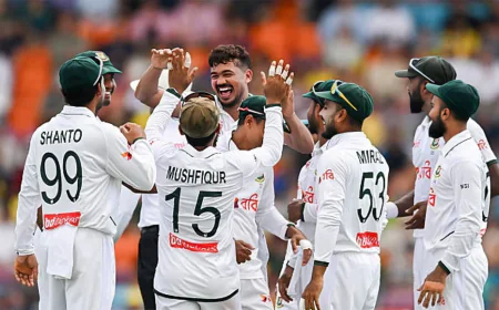 প্রথম সেশনেই অস্ট্রেলিয়ার ৪ উইকেট তুলে নিল বাংলাদেশ