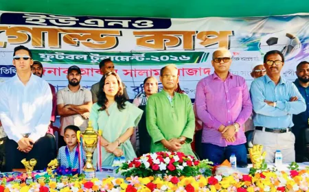 লৌহজংয়ে ইউএনও গোল্ড কাপ ফুটবল টুর্নামেন্ট অনুষ্ঠিত