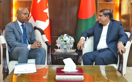 প্রতিরক্ষা উপদেষ্টার সঙ্গে কানাডার হাইকমিশনারের সাক্ষাৎ