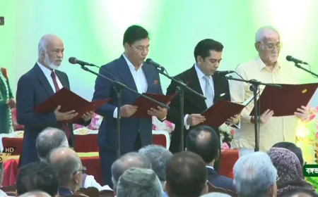 রাষ্ট্রপতি মির্জা ফখরুলের কাছে শপথ নিলেন চার মন্ত্রী ও দুই প্রতিমন্ত্রী