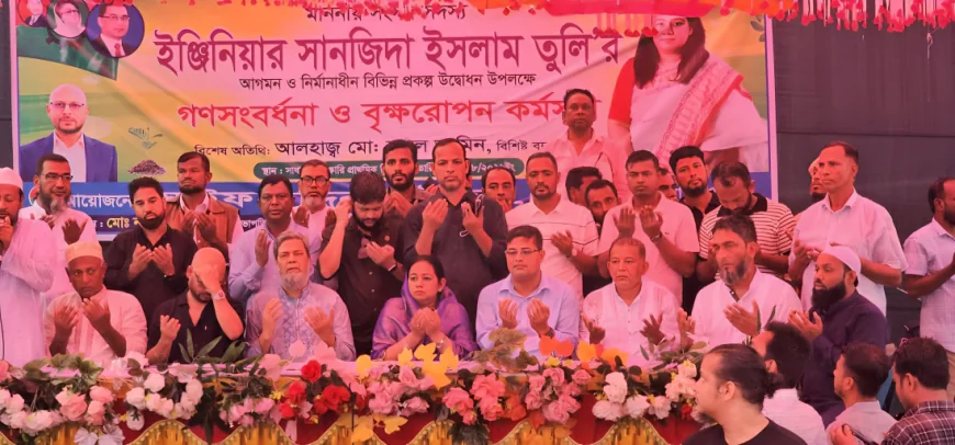 বনগাও সাধাপুরে মাননীয় সংসদ সদস্য ইঞ্জিনিয়ার সানজিদা ইসলাম তুলিকে গণসংবর্ধনা