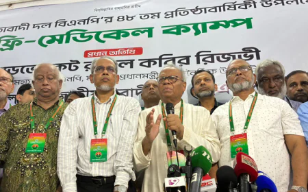 বিএনপির প্রতিষ্ঠাবার্ষিকীতে নয়াপল্টনে ফ্রি মেডিকেল ক্যাম্প