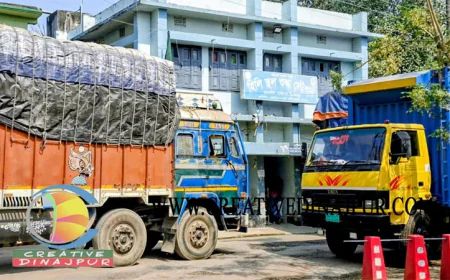 হিলি স্থলবন্দরে আমদানি রপ্তানি কার্যক্রম পুনরায় শুরু