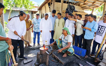 কামারের কাজে যোগ দিলেন আসাদুল হাবিব দুলু