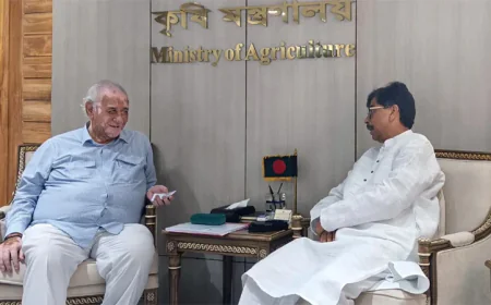 পার্বত্য অঞ্চলে আধুনিক কৃষি সম্প্রসারণে কৃষিমন্ত্রীর সহযোগিতা চাইলেন পার্বত্যমন্ত্রী