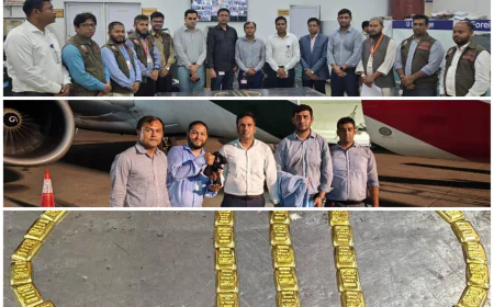 কাস্টমস গোয়েন্দার অভিযানে বিমানের টয়লেট থেকে ৫০টি স্বর্ণবার উদ্ধার