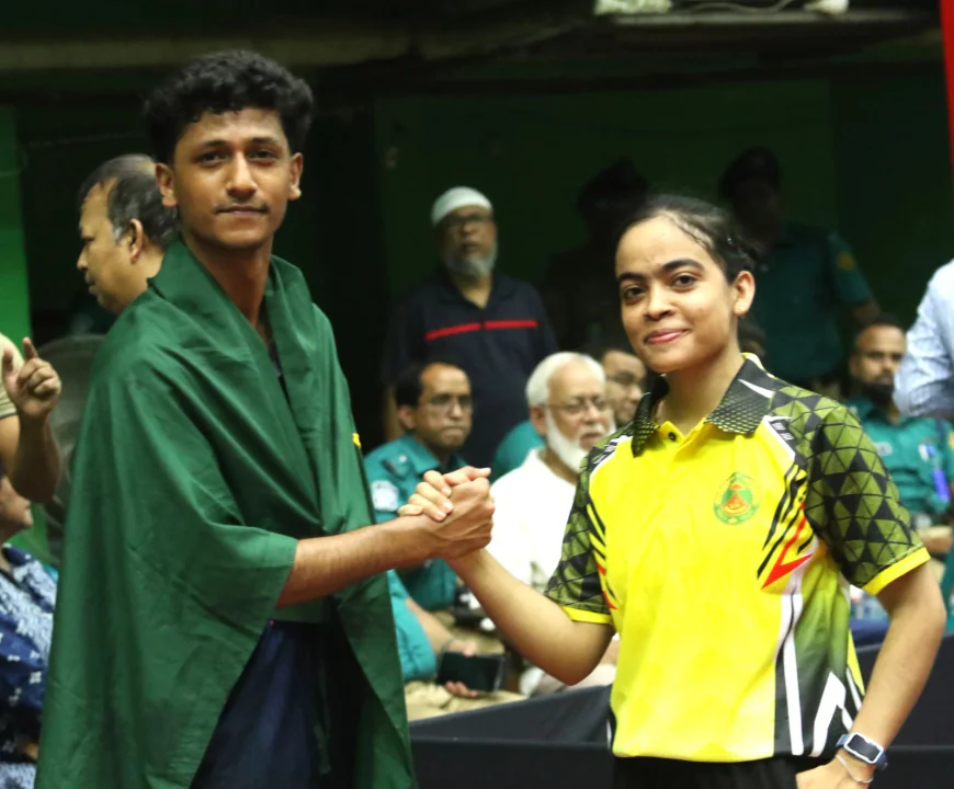 উন্মুক্ত র‌্যাংকিং টিটিতে চ্যাম্পিয়ন হৃদয়-মৌ