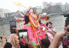 বিসর্জনে শেষ হলো শারদীয় দুর্গোৎসব